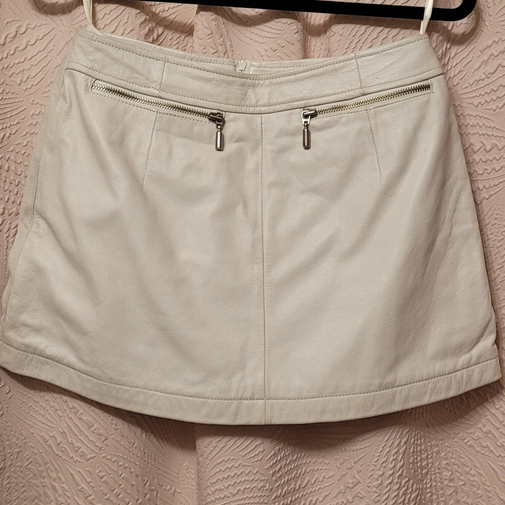 Vintage leather mini skirt
